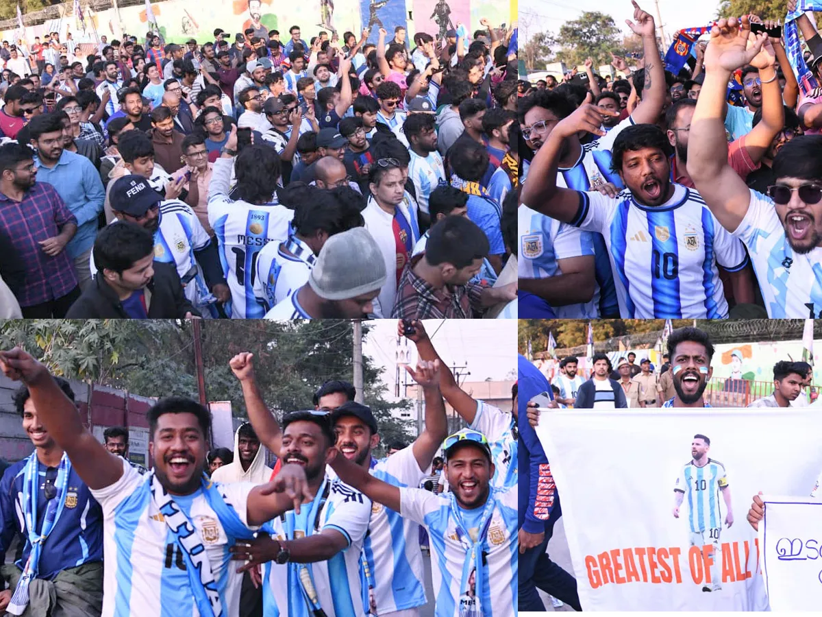 మెస్సీ మ్యాచ్‌.. ఫ్యాన్స్‌ జోష్‌! (ఫొటోలు)
