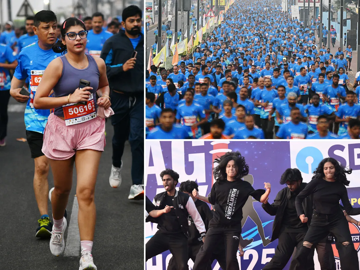 విశాఖ ఆర్కే బీచ్ లో కోలాహాలంగా నేవీ మేర దాన్ ర్యాలీ (ఫొటోలు)