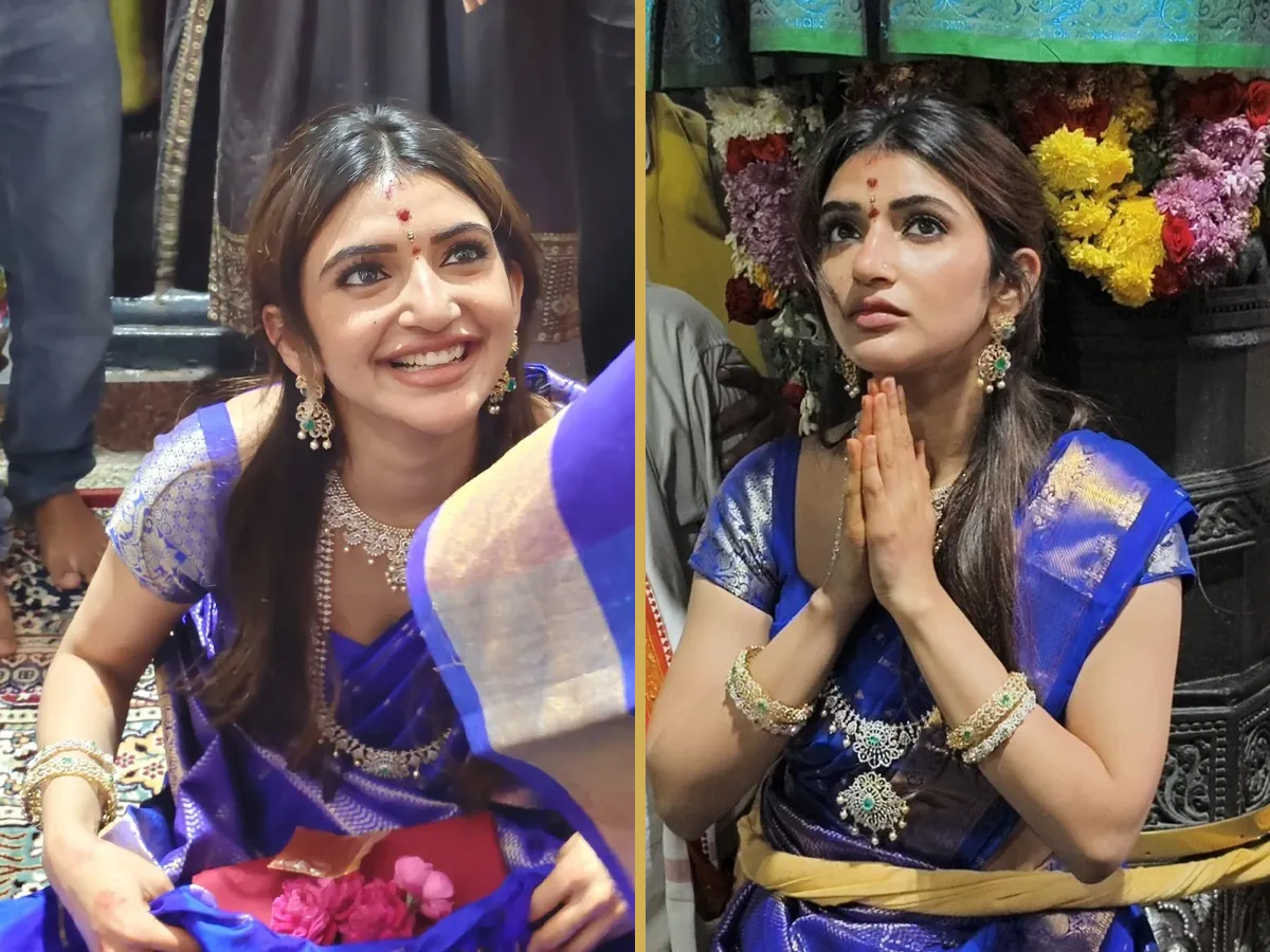 సింహాచల పుణ్యక్షేత్రంలో హీరోయిన్ శ్రీలీల (ఫొటోలు)