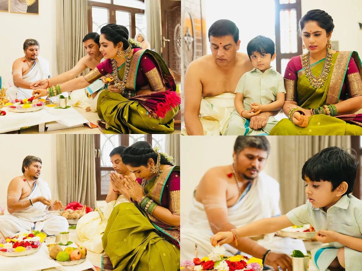 భార్యతో కలిసి నిర్మాత దిల్ రాజు ప్రత్యేక పూజలు (ఫొటోలు)