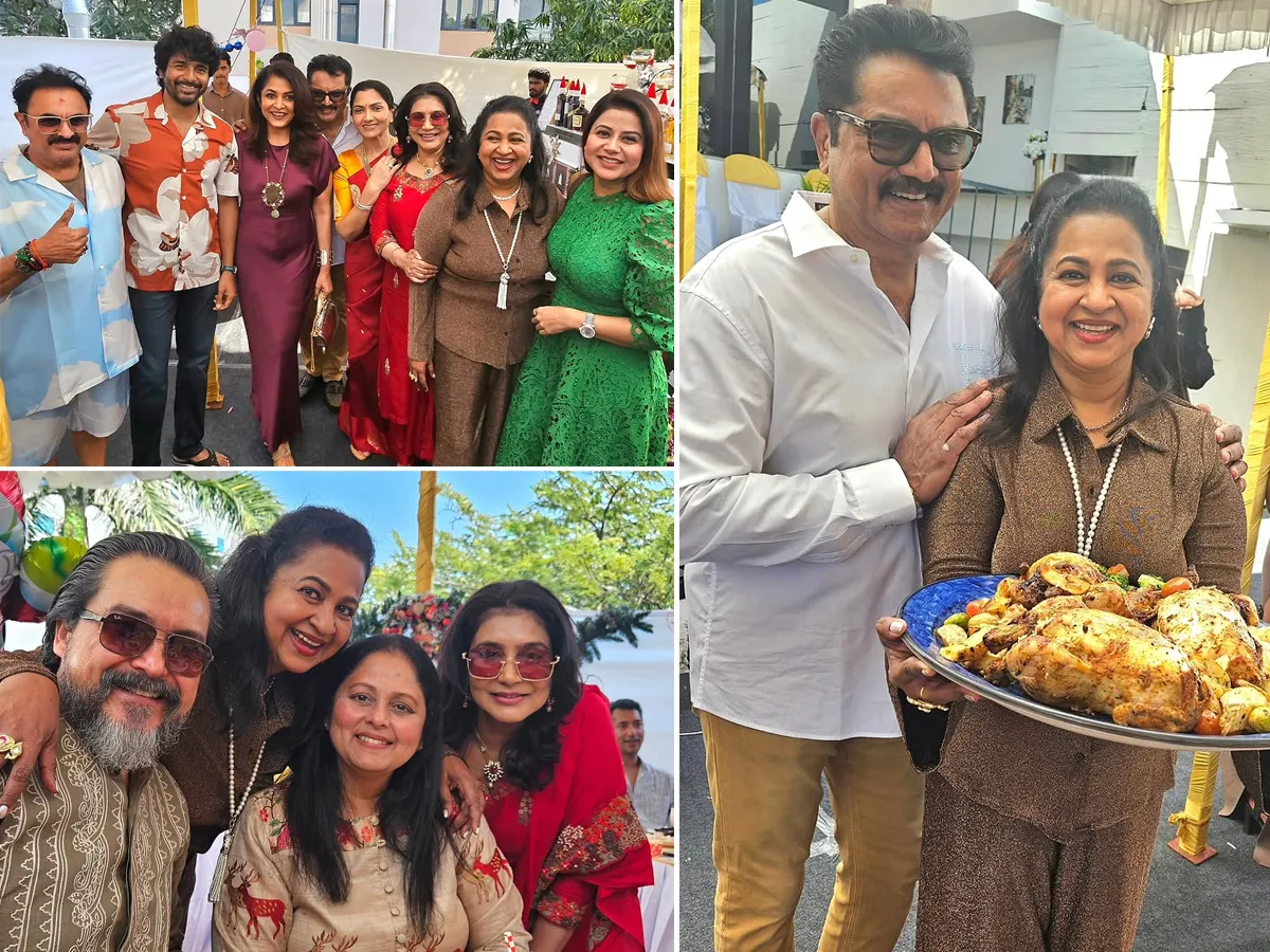 శరత్ కుమార్-రాధిక క్రిస్మస్ లంచ్‌లో కోలీవుడ్ స్టార్స్ (ఫొటోలు)