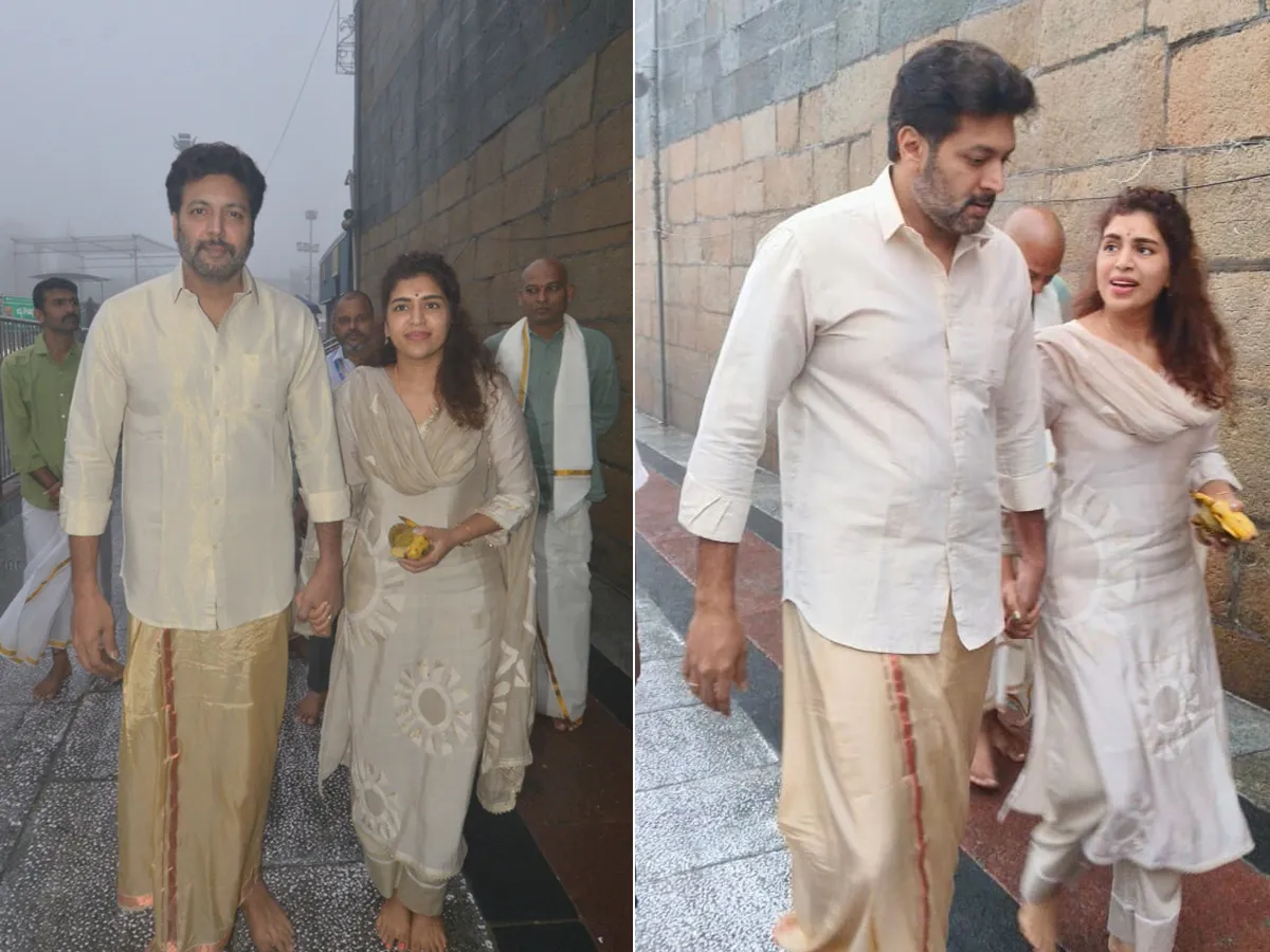 తిరుమల శ్రీవారి సేవలో జయం రవి.. ఆమె కూడా (ఫొటోలు)