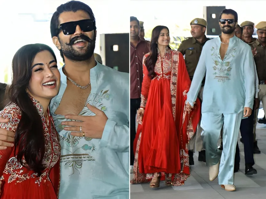 ఉదయపూర్ ఎయిర్‌పోర్ట్‌లో సందడి చేసిన 'విరోష్‌' జోడీ (ఫొటోలు)