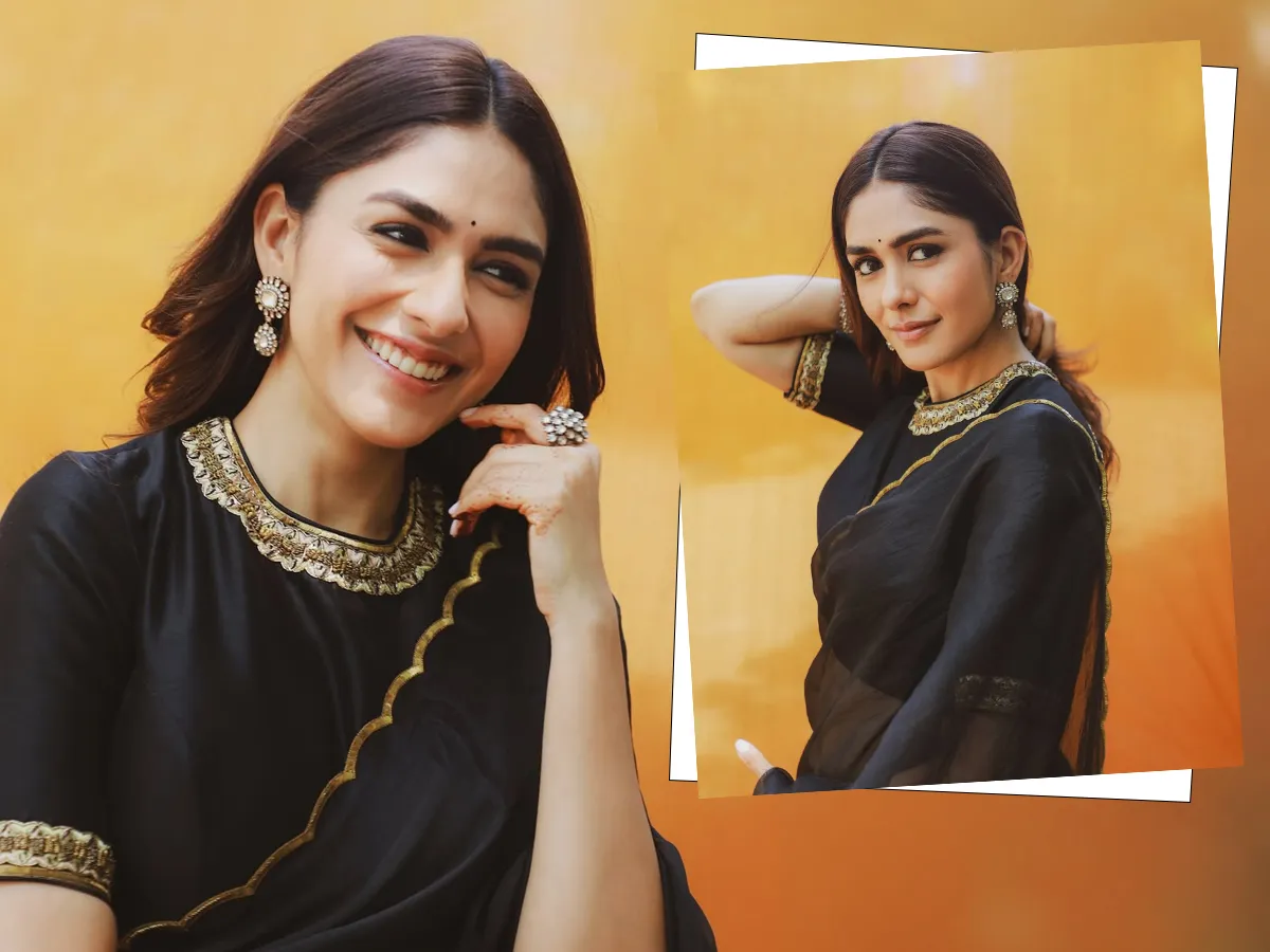 బ్లాక్ శారీలో మృణాల్ ఠాకుర్ (ఫొటోలు)