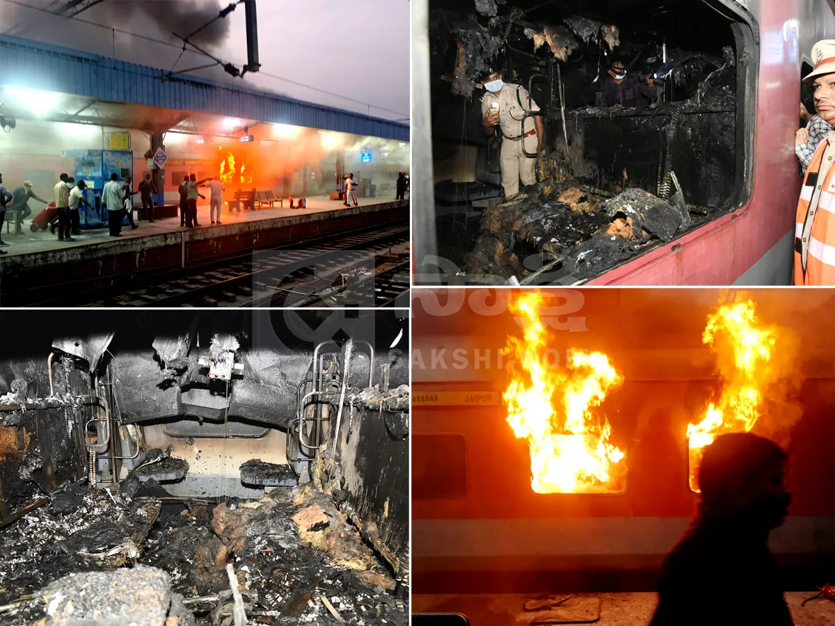 హైదరాబాద్‌ : నాంపల్లి రైల్వే స్టేషన్‌..ఏసీ కోచ్‌లో మంటలు (ఫొటోలు)