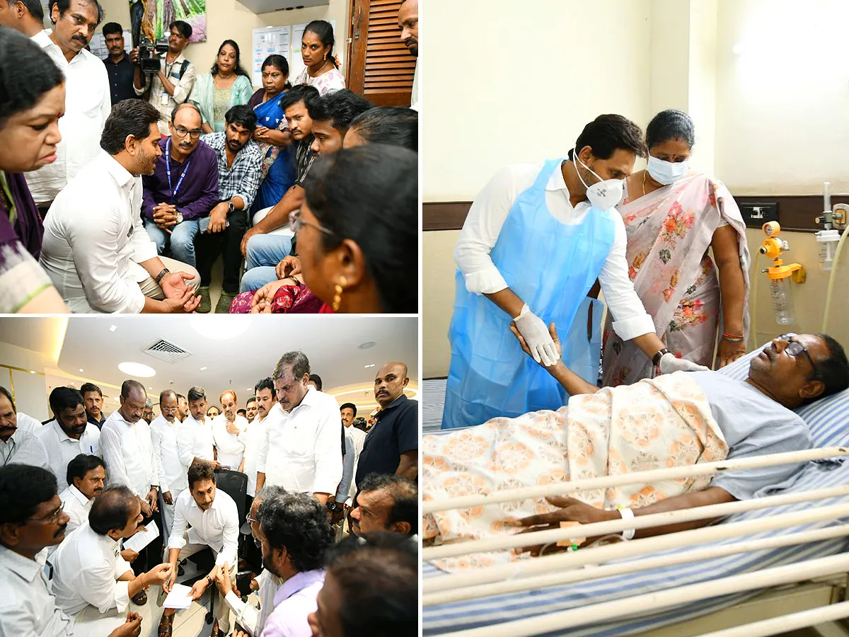 YS Jagan consoles victims of Visakha Steel Plant incident Photos..