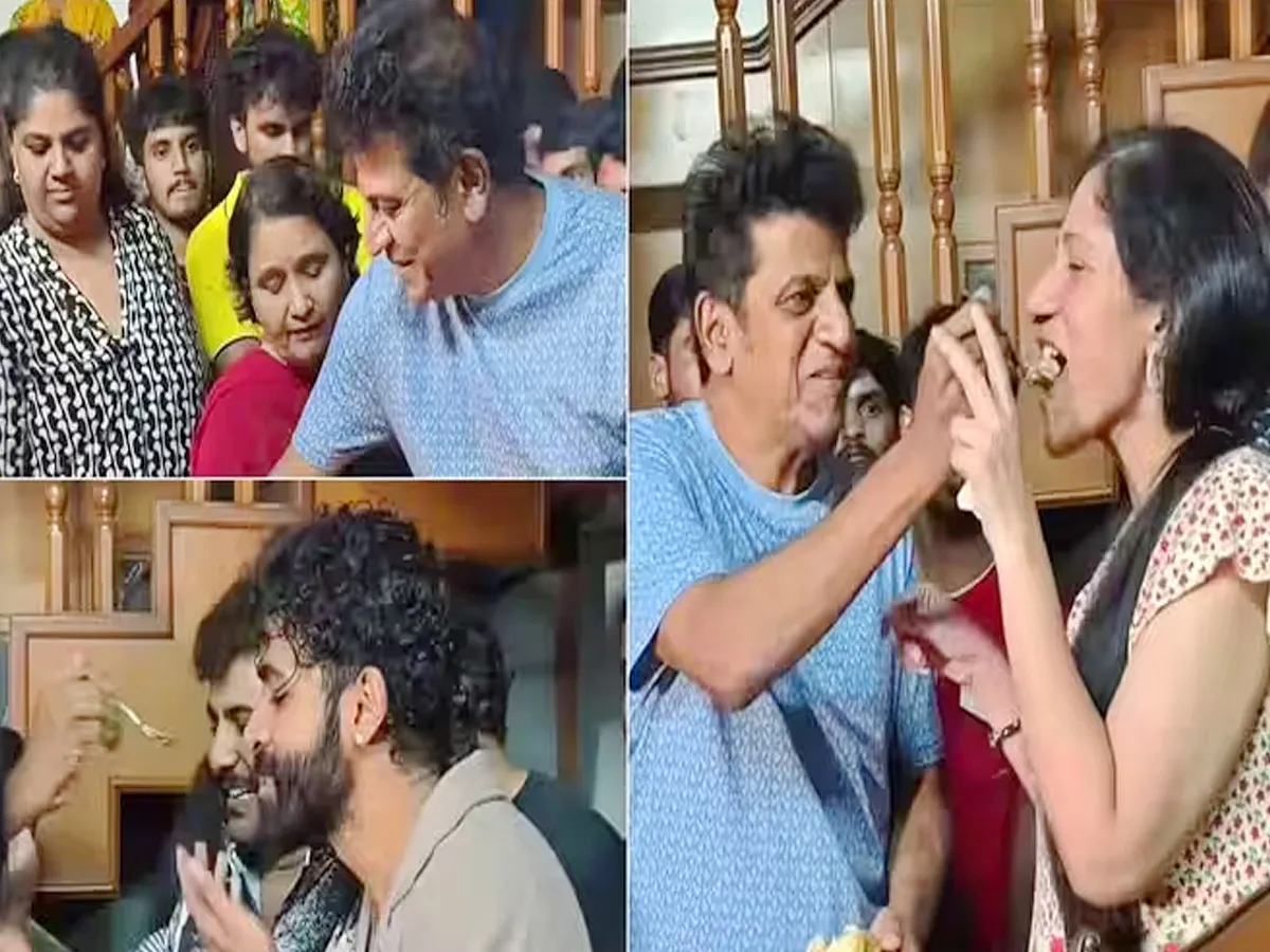 కుటుంబ సమేతంగా శివన్న  64వ బర్త్‌డే సెలబ్రేషన్స్ (ఫోటోలు)