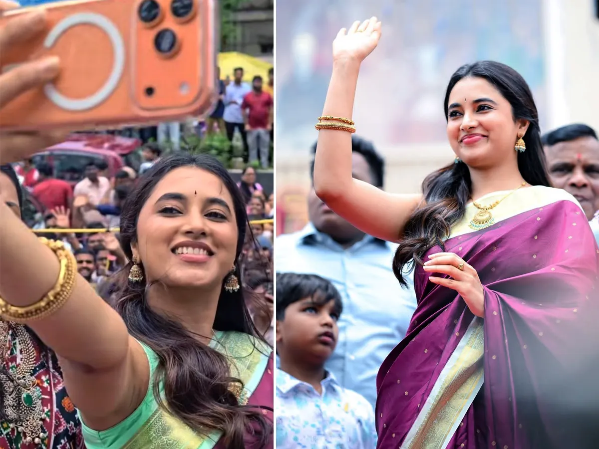 హైదరాబాద్‌ ఈసీఐఎల్ లో సందడి చేసిన నటి ప్రియాంకా మోహన్ (ఫోటోలు)