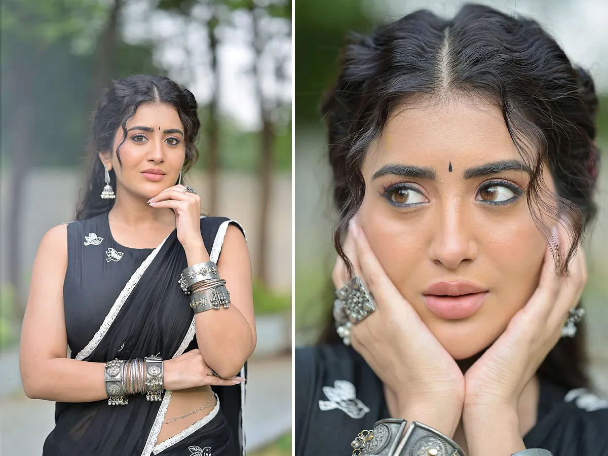 నల్లని చీర.. ఎర్రటి పూలు.. అందంగా రాశీ (ఫొటోలు)