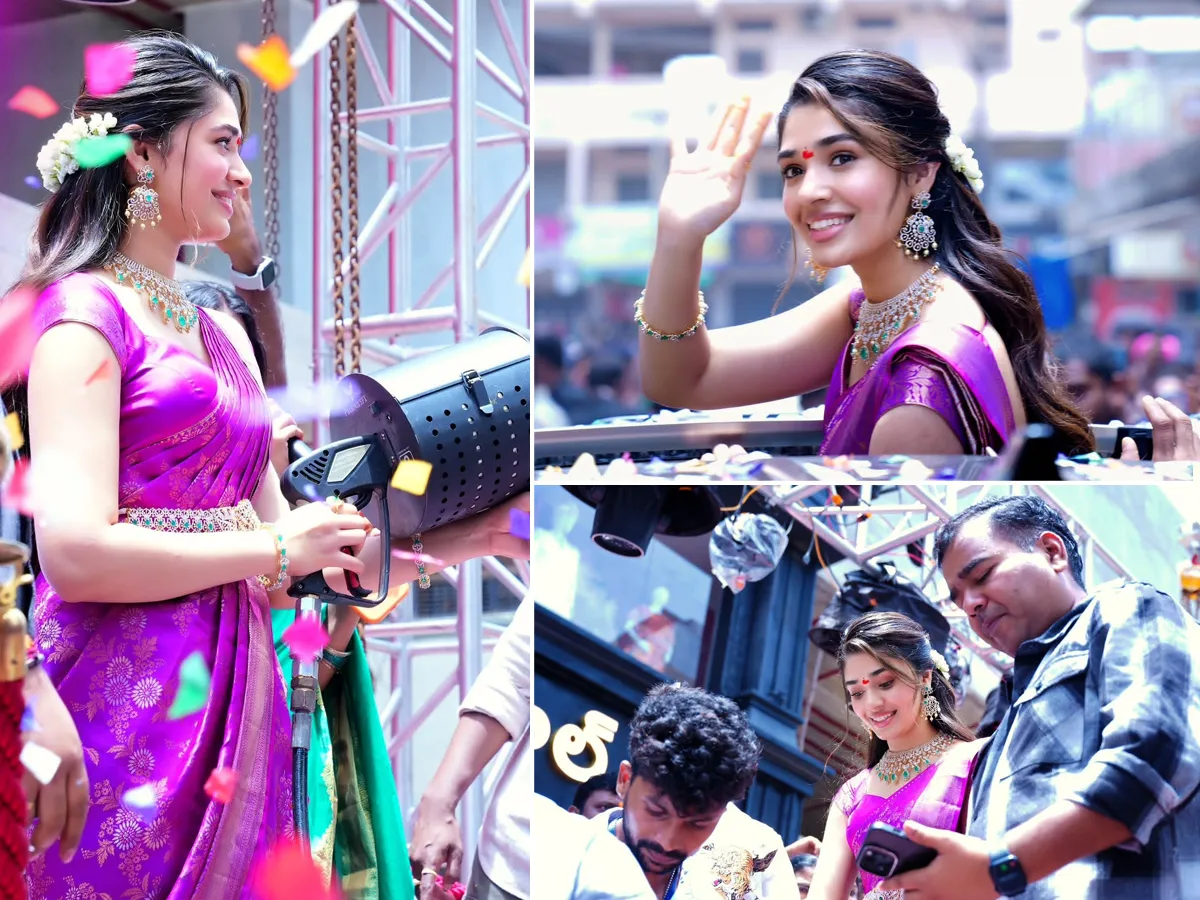 తెలంగాణ : మంచిర్యాలలో సందడి చేసిన సినీ నటి కృతి శెట్టి (ఫొటోలు)