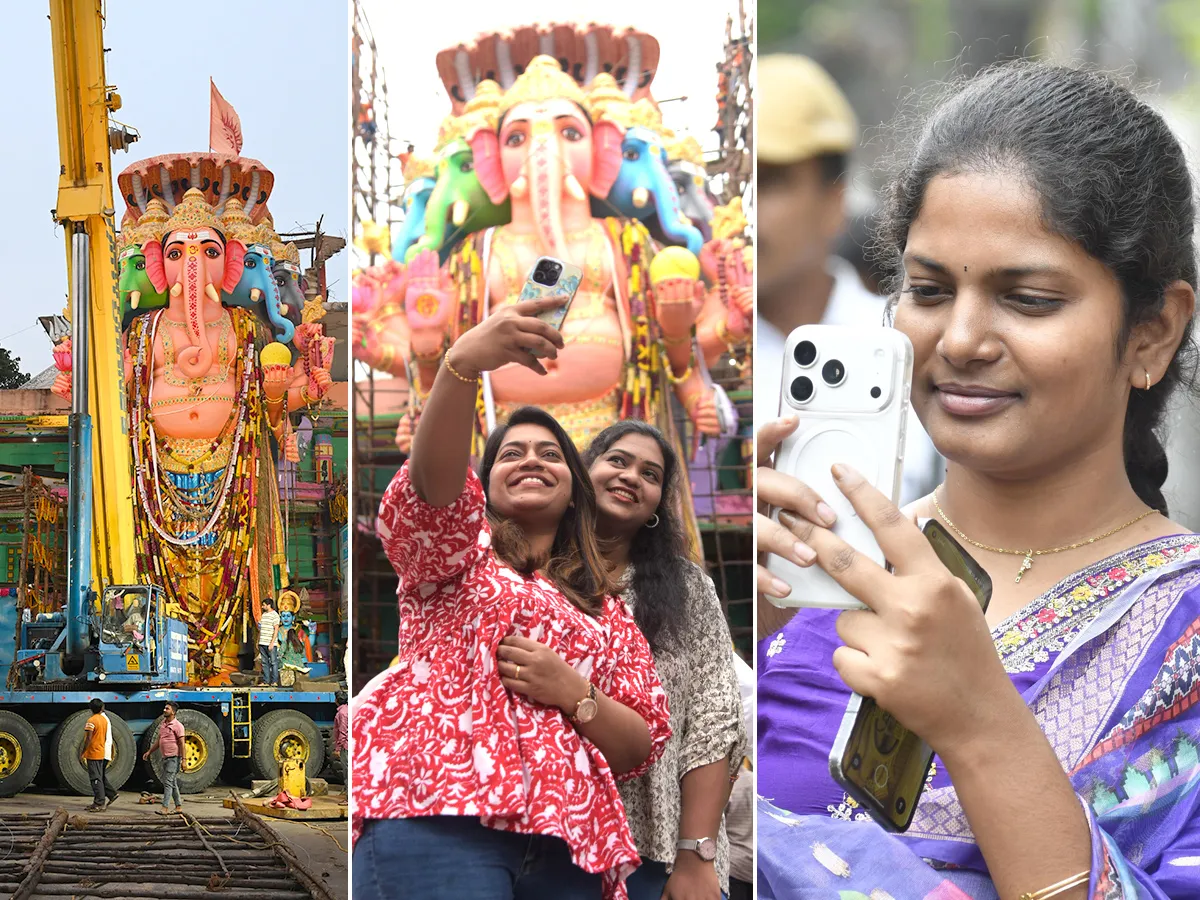 ఖైరతాబాద్‌ మహాగణపతి శోభాయాత్రకు సర్వం సిద్ధం (ఫొటోలు)