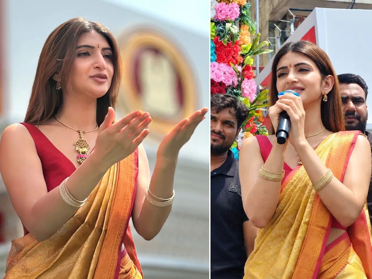 తెలంగాణ : నిర్మల్ లో సందడి చేసిన ప్రముఖ నటి శ్రీలీల (ఫొటోలు)
