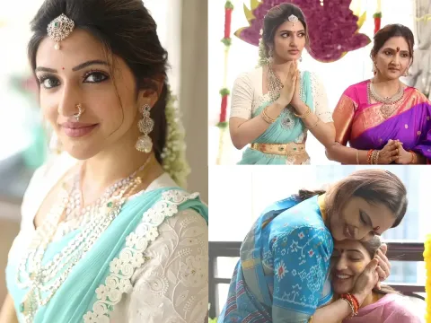 Actress Sreeleela Perform Puja With Mother: Photos Viral